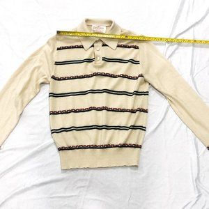 Vintage Jantzen stripped button sweater medium